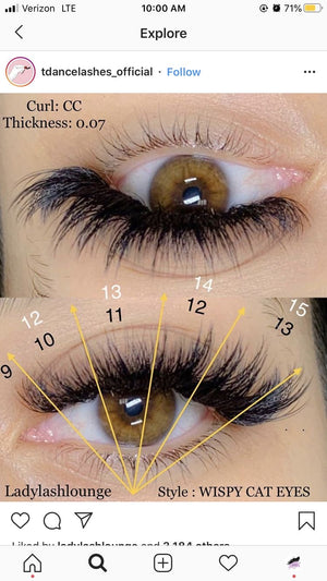 Lashes Extensions Wispy Style